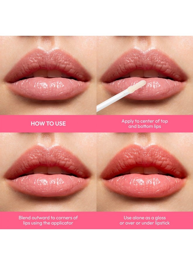 Ruby Kisses Plumping Lip Gloss - Hydrating, Voluminous, High-Shine, Cruelty-Free Lip Plumper, Smoothing, Instinct Lip Maximizer, 4 Colors, 0.15 FL oz. (CLEAR)
