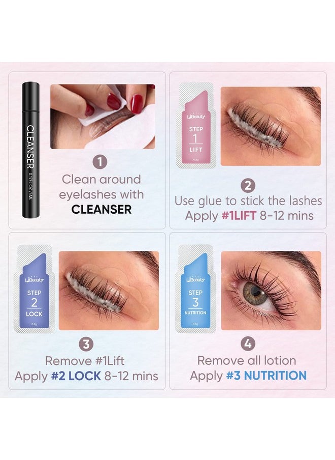 Libeauty Brow Lamination Kit Lash Lift Kit Lasting 8 Weeks Sachet Disposable Upgraded Version Curling Perming Wave Lotion & Liquid Set Home Perm Kit
