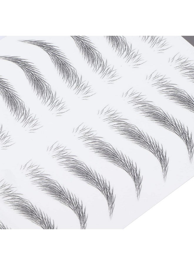 6D Eyebrow Sticker Professional Waterproof Eyebrow Transfer Sticker Eyebrow Makeup Tool for Women and Girls (Black)(BLACK-01)