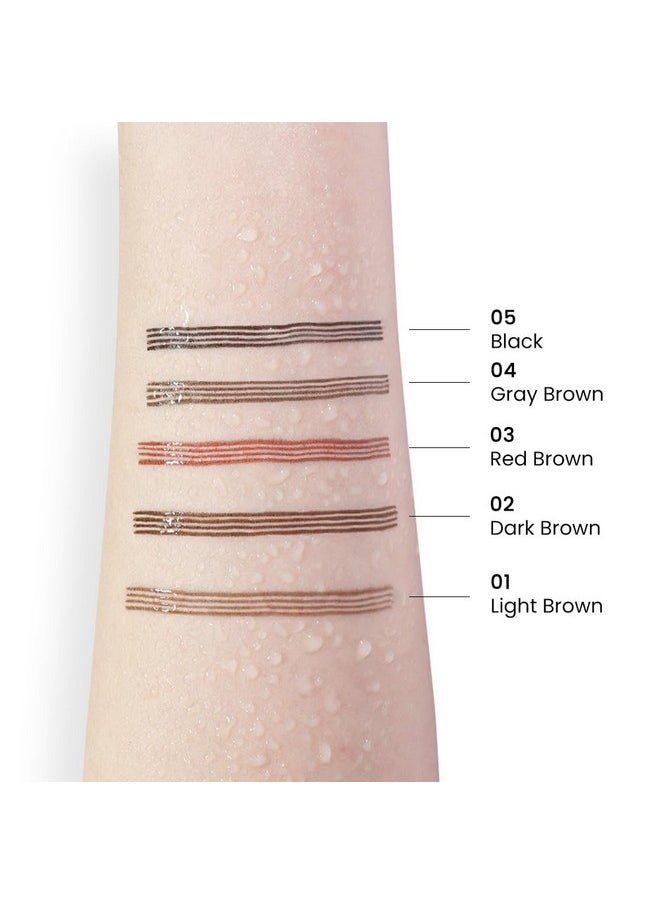 BINGBRUSH Eyebrow Pencil Micro 4 Point Ink Pen by Brow Stylist - Eye Makeup Lift & Snatch Eyebrow Pen Kits Long-Lasting Waterproof Natural Eyebrow Hair (1Pc 02# Dark brown)