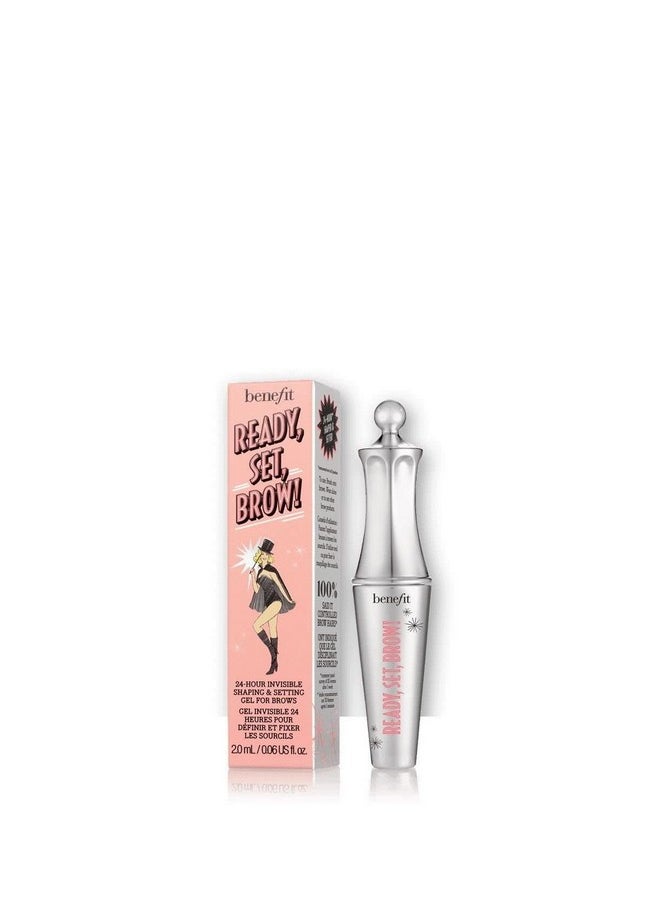 Benefit Ready Set Brow 24 Hour Invisible Shaping and Setting Clear Gel for Brows, 0.23 Ounce