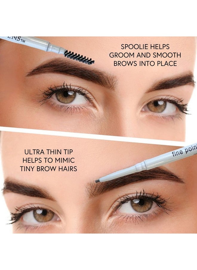 Honeybee Gardens Fine Point Brow Pencil, Walnut, Long-Lasting Eyebrow Definition, Vegan, Cruelty-Free Beauty