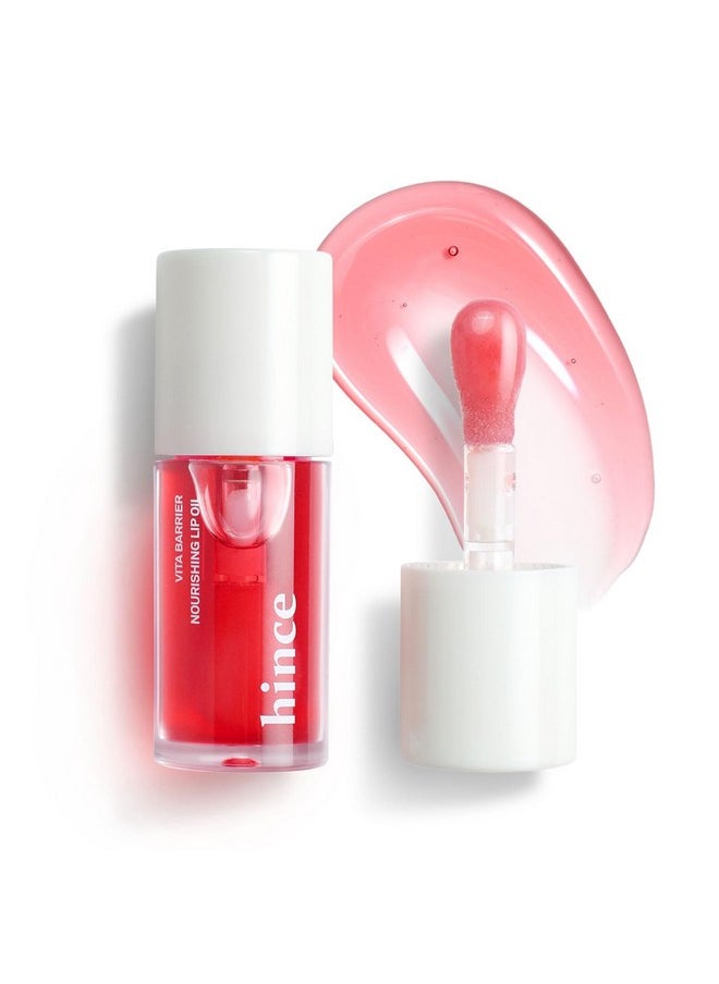 hince Vita Barrier Nourishing Lip Oil 01 Kingsberry - Nourishing Lip Moisturizer for Dry Lips, Lip Plumper Gloss, Hydrating & Moisturizing Lip Glow Oil, Non-Sticky Long Lasting Lip Oil Gloss