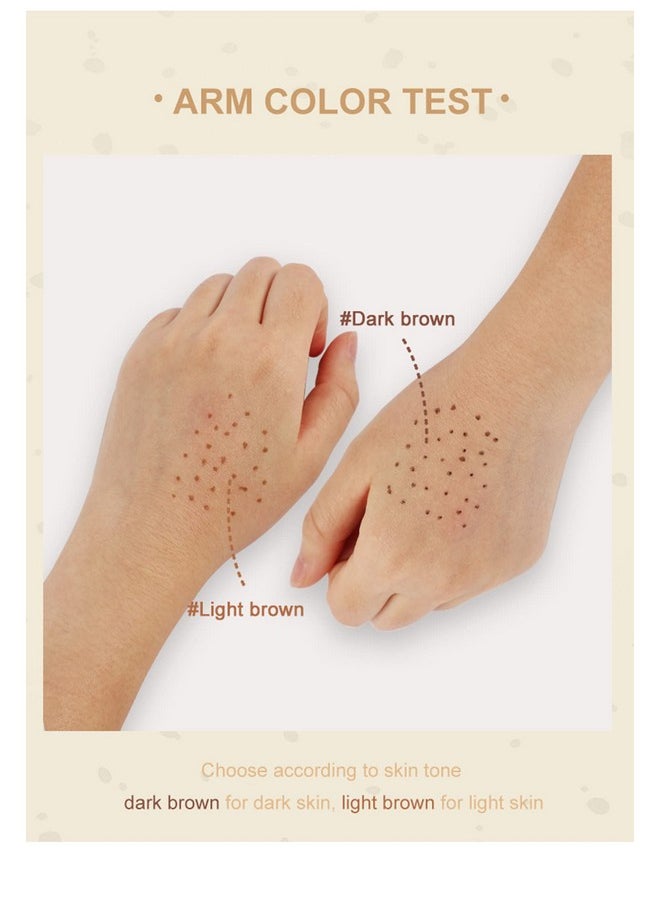 MAEPEOR Freckle Pen Light Brown Natural Freckle Pen Longlasting Waterproof Dot Spot Pen Create Natural Sunkissed Skin (Light Brown)