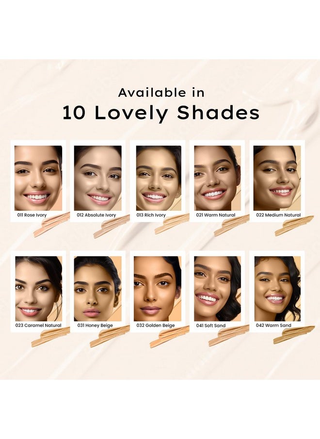 FACESCANADA Flawless Matte Foundation-Absolute Ivory,30 Ml 3-In-1 Foundation+Moisturizer Cream For All Skin Types+Concealer|12 Hr Hydration+Spf 1|Hd Matte Coverage|Lightweight|Anti Ageing,Pack Of 1