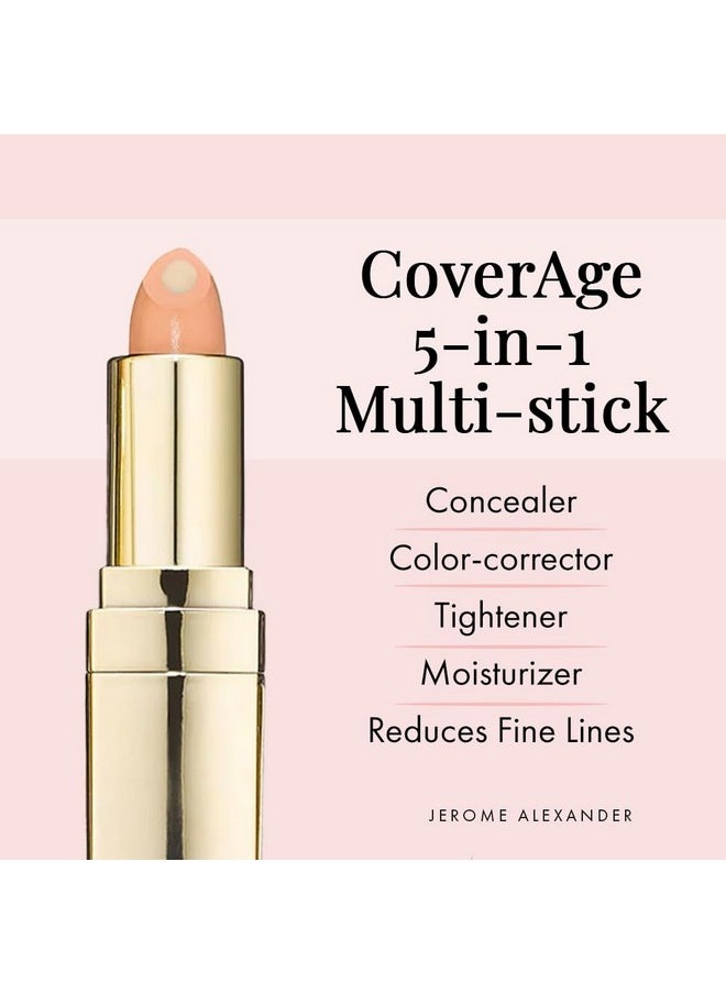 Jerome Alexander CoverAge Concealer Stick - Anti-Aging Under Eye Concealer + Skincare - Brighten Dark Circles, Hydrate, and Nourish - Medium