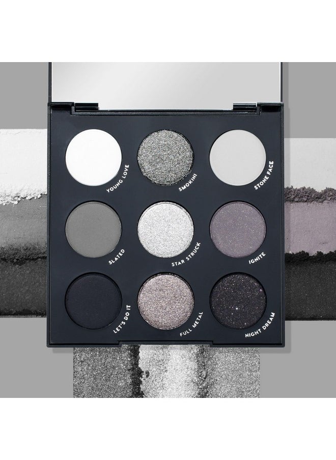 ColourPop Blowin' Smoke Eyeshadow Palette - Silver Eyeshadow and Smokey Eye Eyeshadow Palette with Metallic and Matte Finishes - High-Pigment Eye Makeup with a Long-Wearing Formula (0.3 oz)