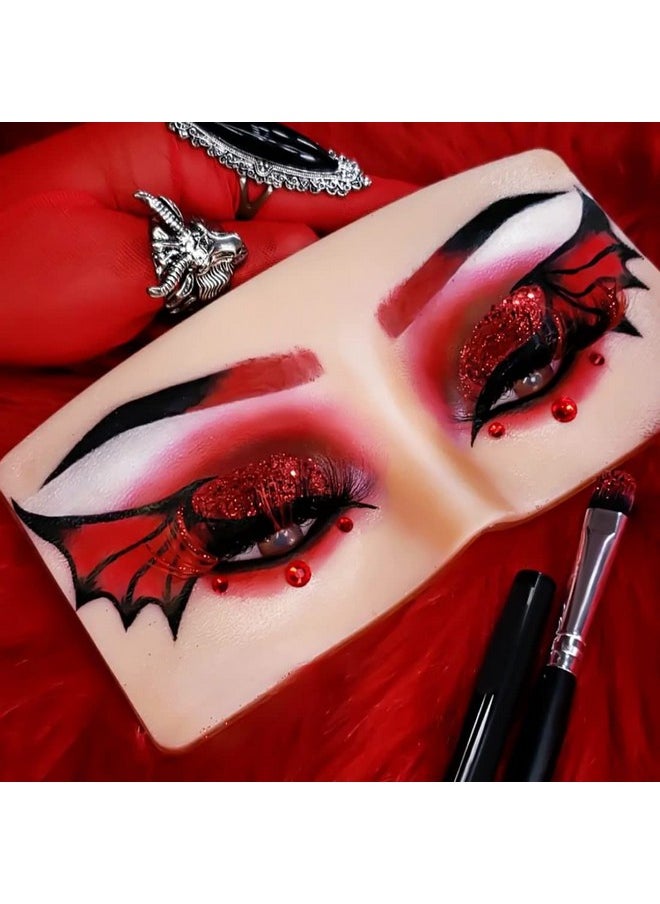Red Pink Eyeshadow Palette, DE’LANCI Professional Matte Shimmer High Pigmented 12 Colors Eye Shadow Makeup Pallet, Waterproof Blendable Small and Cute Eye Shadow Makeup Pallete, Vegan and Cruelty Free