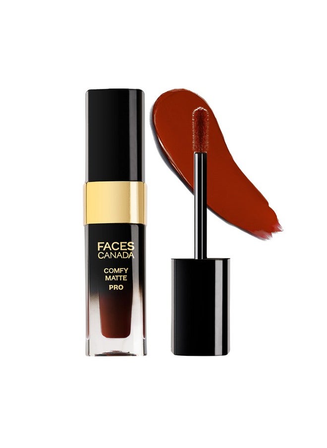 FACESCANADA Comfy Matte Pro Liquid Lipstick - Magnifico Red 01, 5.5 ml | 10HR Longstay | Intense Color | Macadamia Oil & Olive Butter Infused | Lightweight Super Smooth | No Dryness | No Alcohol