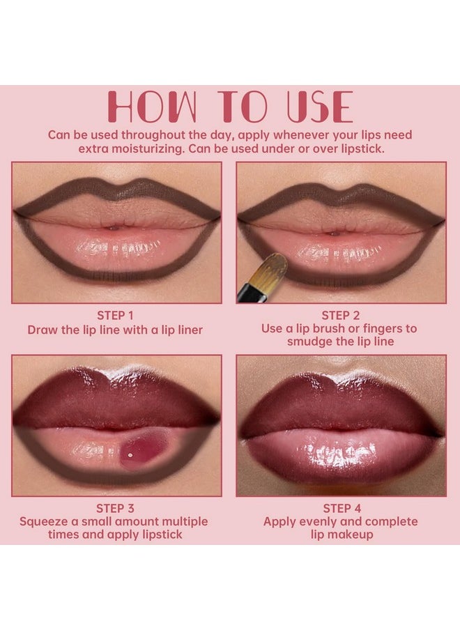 HOSAILY Butter Gloss Moisturizing High Shine Fresh Lightweight Glossy Lip Combo Plumping Lip Gloss for Women Long Wear Lip Glow Oil with Brown Lip Liner Set Non-Sticky Liquid Lipstick Makeup#12