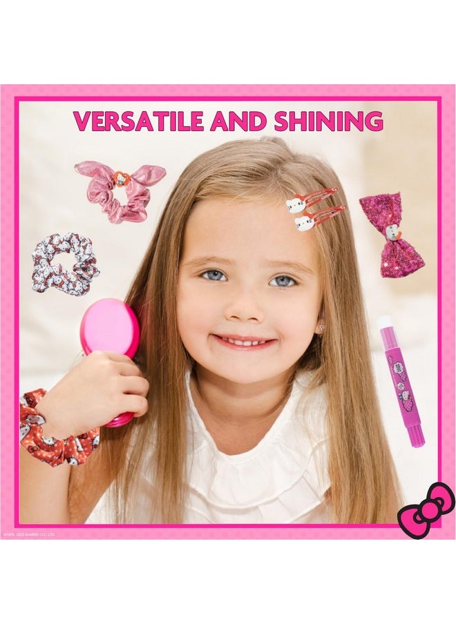 Hello Kitty - Townley Girl Train Case Cosmetic Makeup Set Includes Lip Gloss, Eye Shimmer, Nail Polish, Hair Accessories & More! For Girls, Ages 6+ Perfect for Parties & Makeovers