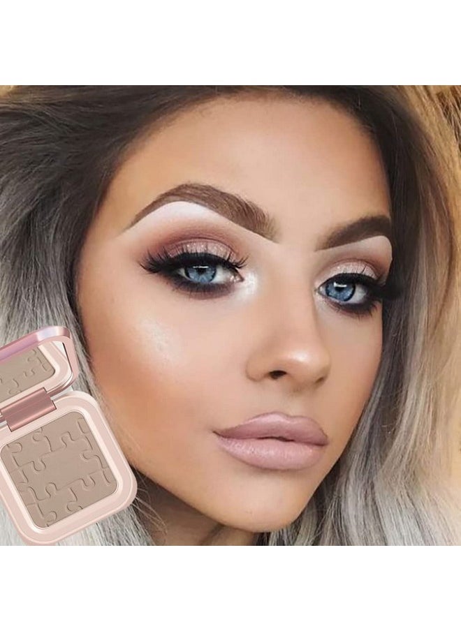 Mysense Single Contour Palette, Face Contour Kit with Mirror & Brush, Silky Smooth Contour Powder Makeup