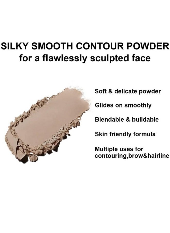 Mysense Single Contour Palette, Face Contour Kit with Mirror & Brush, Silky Smooth Contour Powder Makeup