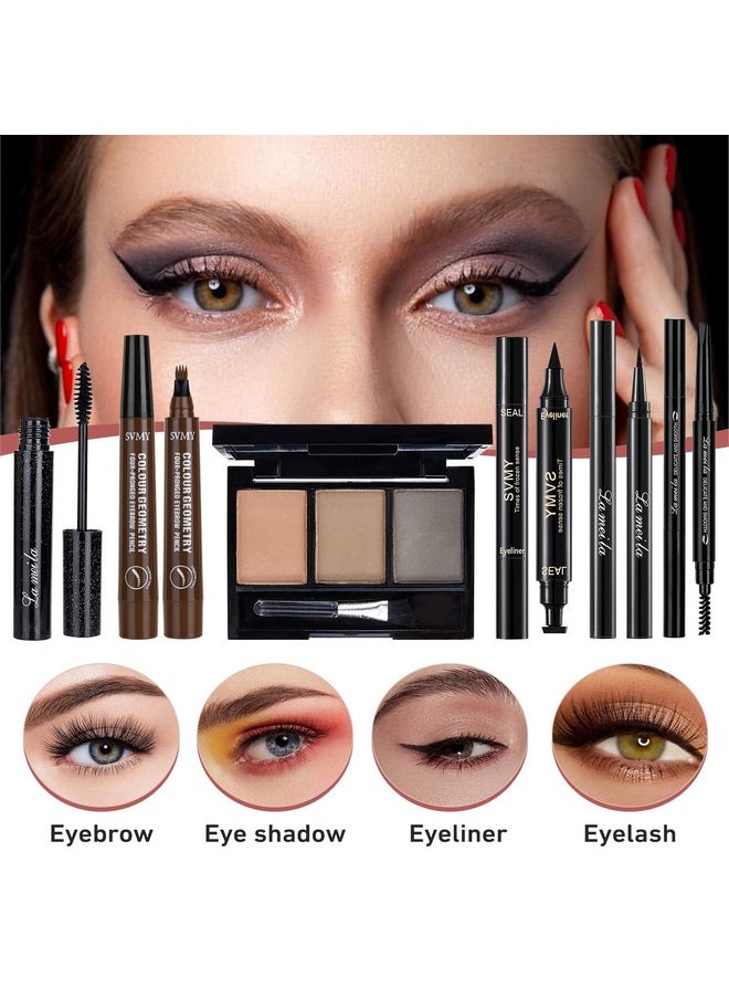 All In One Makeup Kit, Travel Makeup Kit, Makeup Gift Set, Makeup Kit for Women Full Kit, Makeup Bundle Includes Foundation Eyeshadow Palette Lipstick Eyeliner Mascara Contour Stick Cosmetic Brush Set