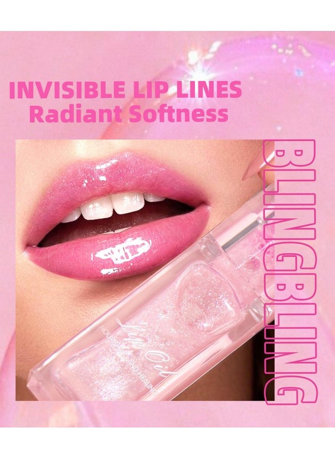 MAEPEOR Changing Lip Gloss 7 Colors Moisturizing Non-sticky Lip Oil Gloss Nourishing Shiny Glossy Lipgloss for Lip Care and Dry Lip (Color 00)