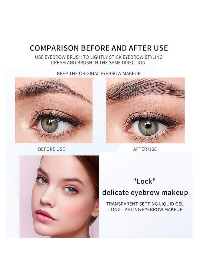 DAGEDA Clear Eyebrow Setting Gel, 2 Pack Brow Fix Gel, Waterproof And Sweat-Proof Eyebrow Repair Liquid Brows Styling Beauty Salon Home Use Makeup, 1.81oz