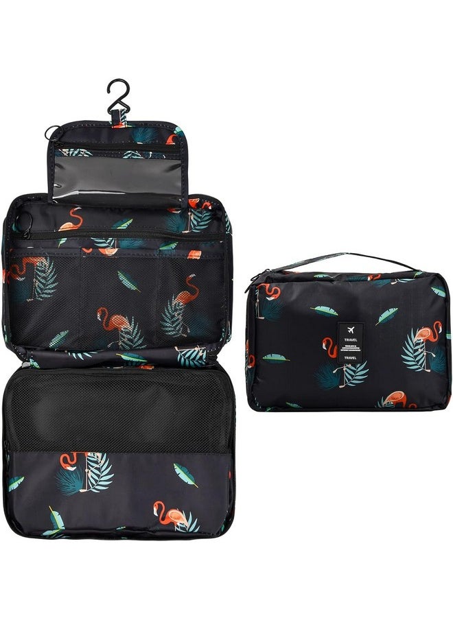 PETRICE Toiletry Bag, Travel Kit, Toiletry Bag for Women, Travel Kit for Women, Travelling Bag for Women, Travel Essentials for Women, Accessories Organizer for Women Black 25x10x18 cm