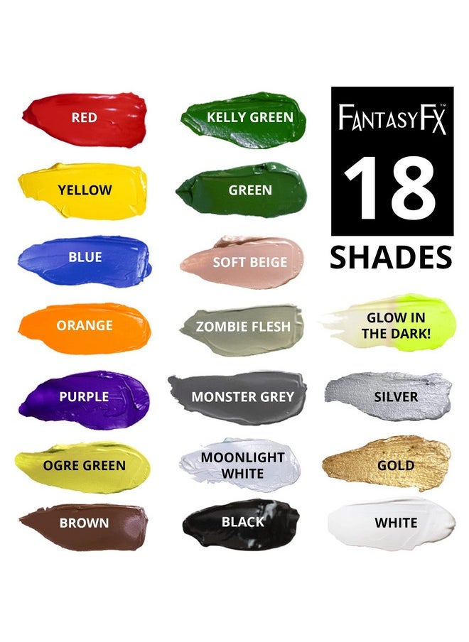 Mehron Makeup Fantasy FX Cream Makeup | Water Based Halloween Makeup | Ogre Green Face Paint & Body Paint For Adults 1 fl oz (30ml) (OGRE GREEN)