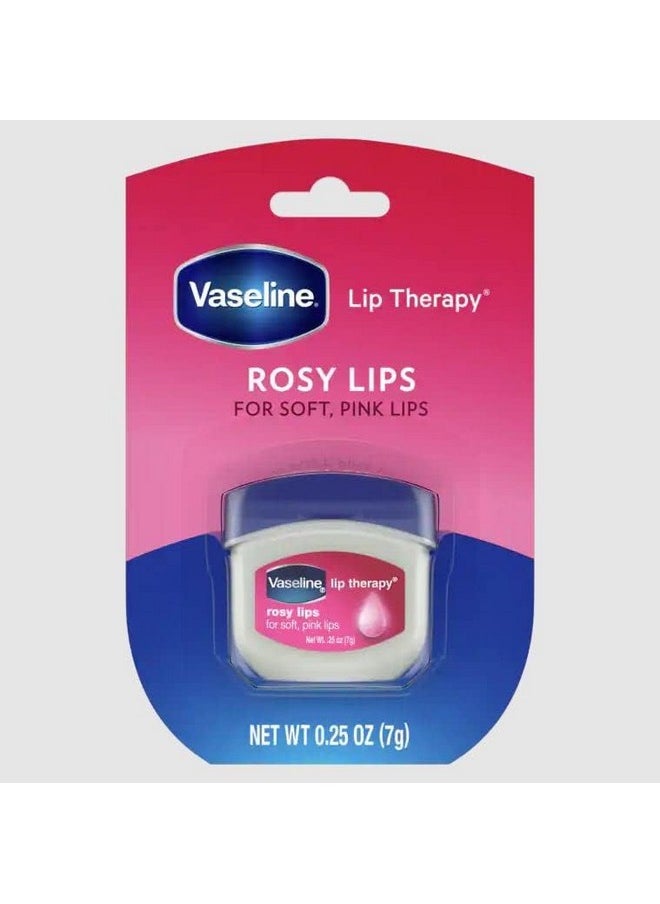 فازلين مرطب شفاه وردي بنكهة الشفاه الجافة والمتشققة 0.25 أونصة (7 جرام)، وردي