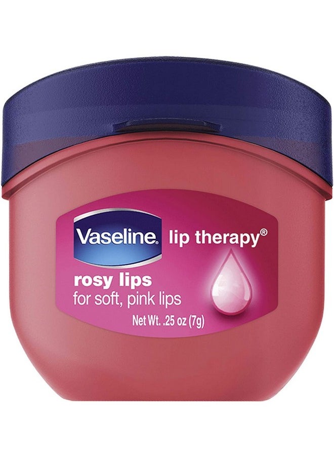 فازلين مرطب شفاه وردي بنكهة الشفاه الجافة والمتشققة 0.25 أونصة (7 جرام)، وردي