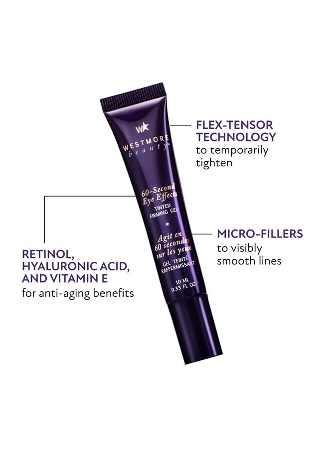 Westmore Beauty 60 Second Eye Effects - Eye Serum - Under Eye Cream - Instant Eye Tightening Serum & Instant Eye Bag Remover Puffiness - Instant Face Lift Cream - Firming Serum 0.33 fl oz / 10 mL