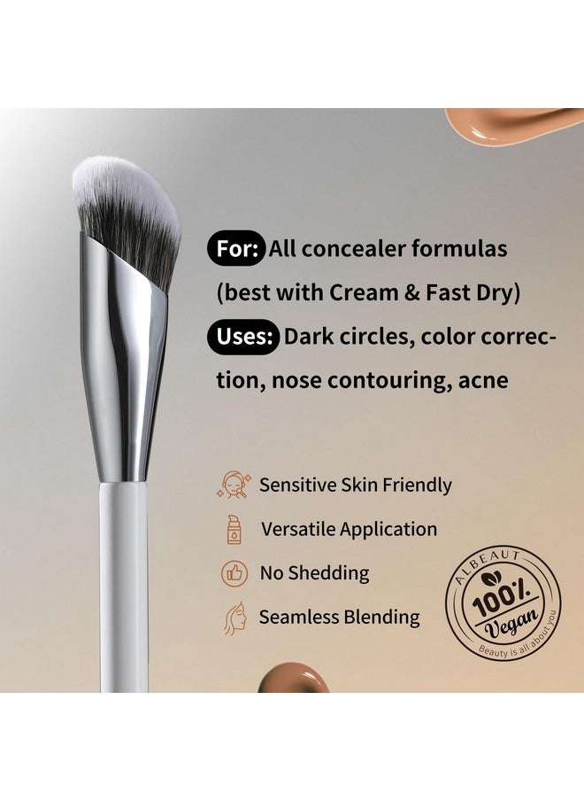 Albeaut Concealer Brush, Angled Under Eye Makeup Small Foundation Precision Face Blending Brush (193 concealer brush)