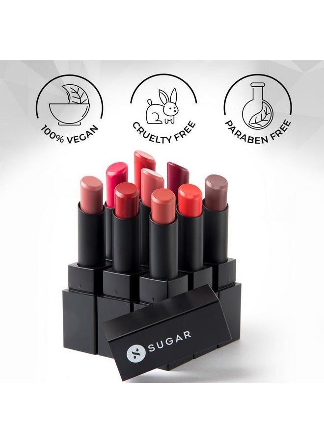 SUGAR Cosmetics Nothing Else Matter Longwear Lipstick for Women | Lasts Up To 8+ Hours| Enriched with Vitamin E | 100% Vegan | 3.2gm - 12 Teak Over