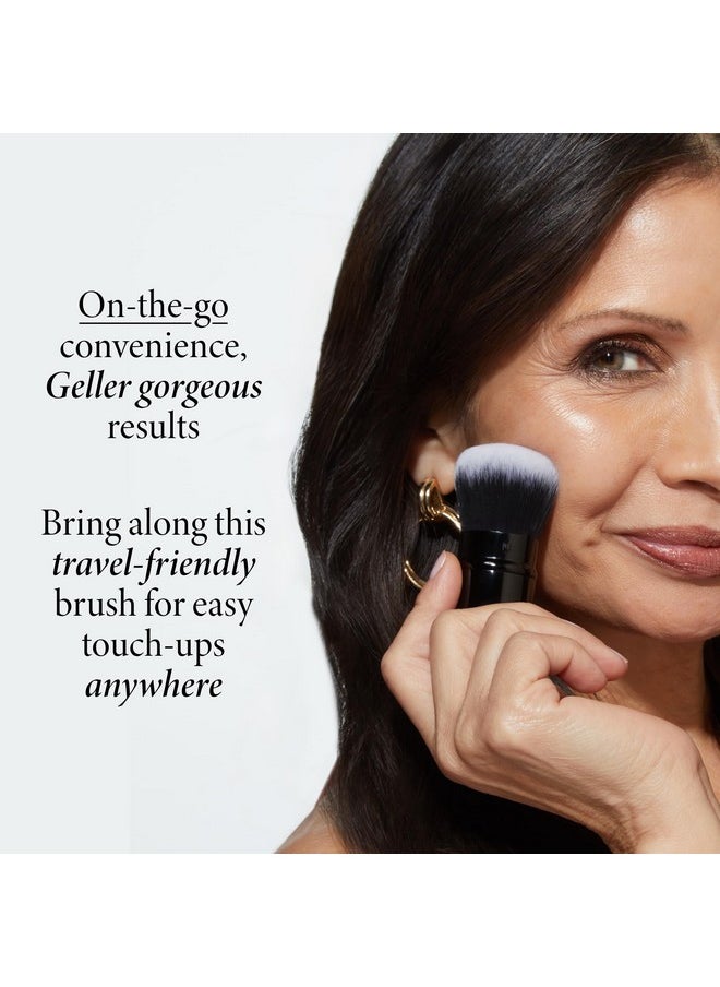 LAURA GELLER NEW YORK Retractable Airbrush Kabuki Brush for All Face Makeup & Foundation for Liquid, Cream and Powder Face Makeup With Aluminum Handle