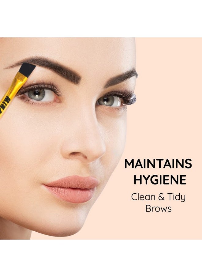 Mina Brow Brush-Premium Angled Eyebrow Brush For Powder, Henna, Cream, Tint, Makeup, Gel, Lamination & Wax