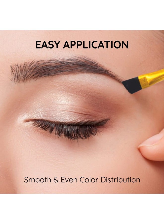 Mina Brow Brush-Premium Angled Eyebrow Brush For Powder, Henna, Cream, Tint, Makeup, Gel, Lamination & Wax