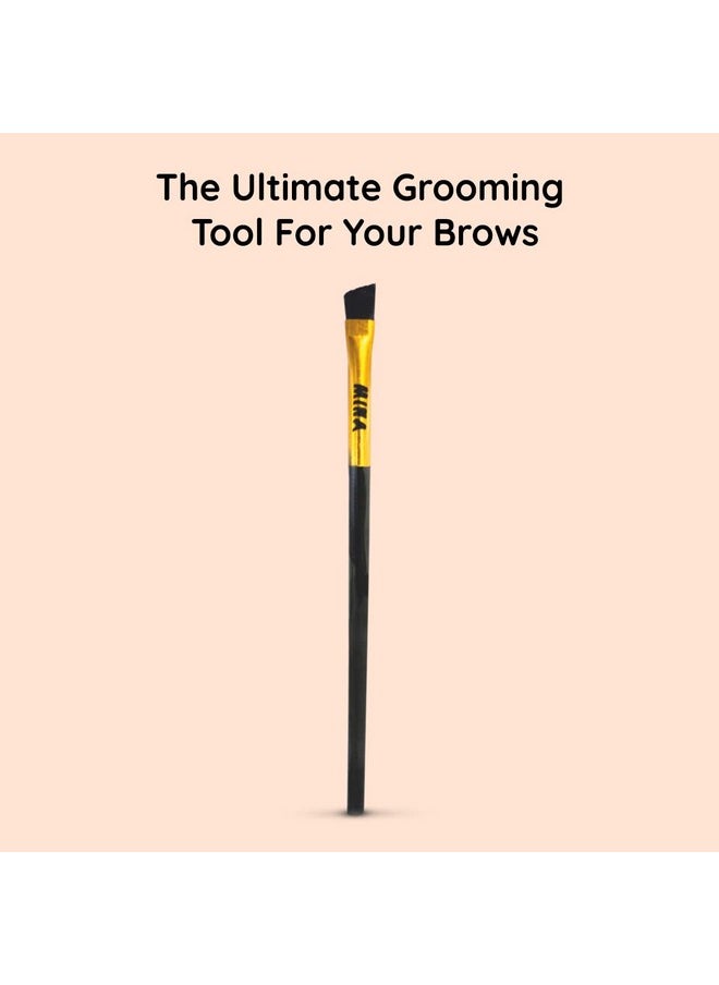 Mina Brow Brush-Premium Angled Eyebrow Brush For Powder, Henna, Cream, Tint, Makeup, Gel, Lamination & Wax