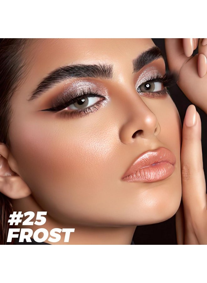 FOCALLURE Shimmer and Matte Cream Eyeshadow Stick,Smooth Brilliant Eye Brightener Pencil for Women,Long Lasting Waterproof Eye Shadow and Liners Makeup,FROST