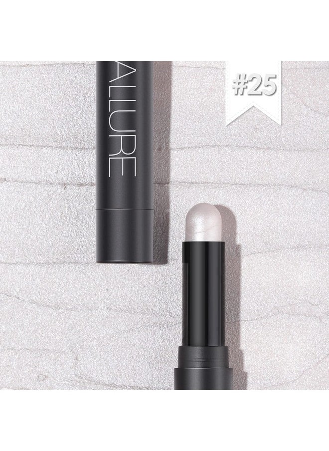 FOCALLURE Shimmer and Matte Cream Eyeshadow Stick,Smooth Brilliant Eye Brightener Pencil for Women,Long Lasting Waterproof Eye Shadow and Liners Makeup,FROST