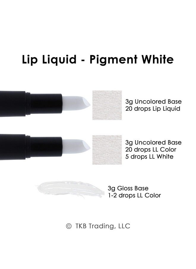 TKB Lip Liquid Color|Liquid Lip Color for TKB Gloss Base, DIY Lip Gloss, Pigmented Lip Gloss and Lipstick Colorant, Made in USA (1floz (30ml), Pigment White)