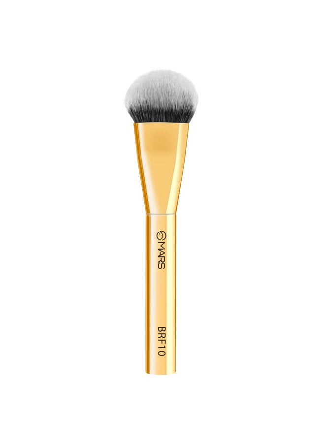 MARS Artist's Arsenal Flat Foundation Brush | Superior Coverage | Flawless Finish | Effortless Application | Soft Synthetic Bristles | Ergonomic Handle | Versatile Function | Luxe packaging (Golden)
