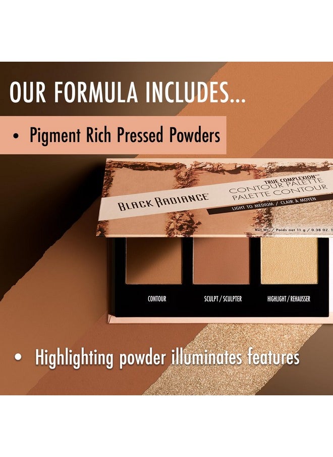 Black Radiance True Complexion Contour Palette, Medium to Dark, 0.38 Ounce