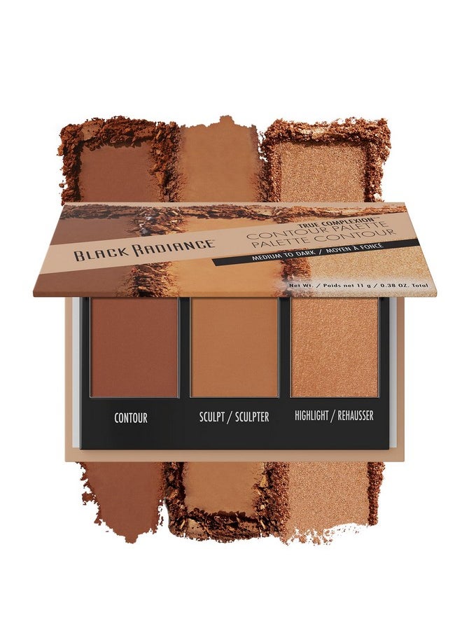 Black Radiance True Complexion Contour Palette, Medium to Dark, 0.38 Ounce