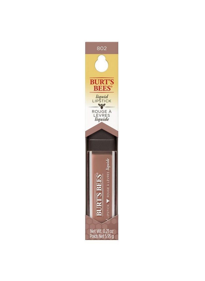 Burt's Bees 100% Natural Glossy Liquid Lipstick, Niagara Nude, 1 Tube
