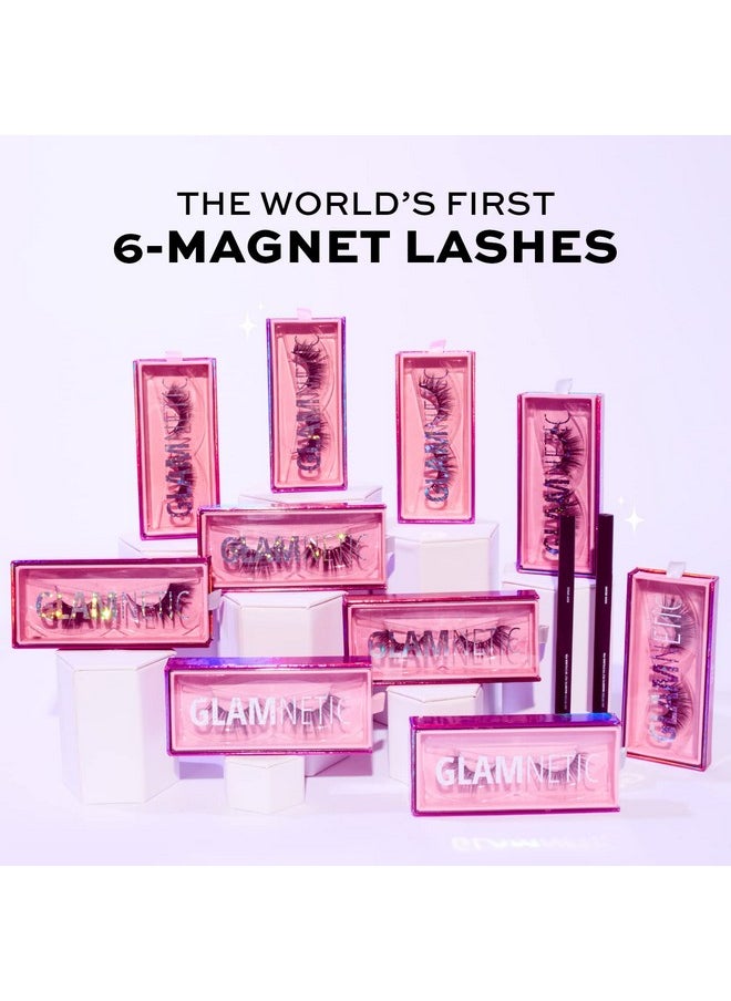 Glamnetic Magnetic Eyelashes - Virgo | Short Magnetic Lashes, 60 Wears Reusable Faux Mink Lashes Natural Look - 1 Pair