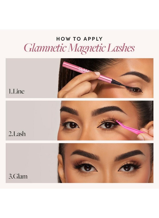 Glamnetic Magnetic Eyelashes - Virgo | Short Magnetic Lashes, 60 Wears Reusable Faux Mink Lashes Natural Look - 1 Pair