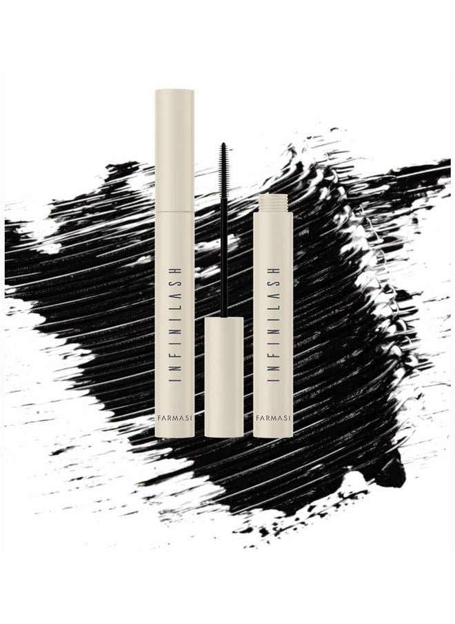 FARMASi Mascara Infinilash, Ultra Black Finish, Weightless length, Twin-Vortex Design Brush 0.33 Fl Oz