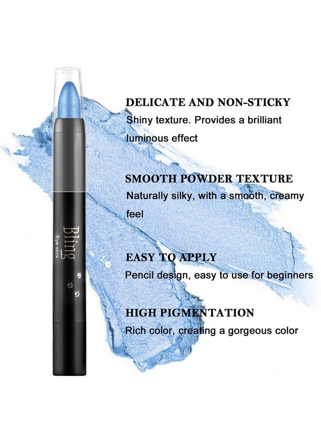 Boobeen Eyeshadow Pencil Crayon Waterproof Eyeshadow Stick Shimmer Cream Eyeshadow Pen Create Glitter Eye Makeup, Easy to Use (13#)