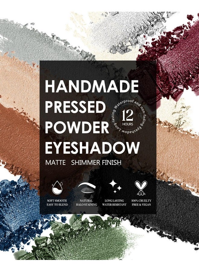 HOOMUSS Nude Naked Eyeshadow Matte Handmade Eye Sahdow Pressed Powder Palette, High Pigmented & Long Lasting, Intense Color Nude Bold Eyes (Nude)