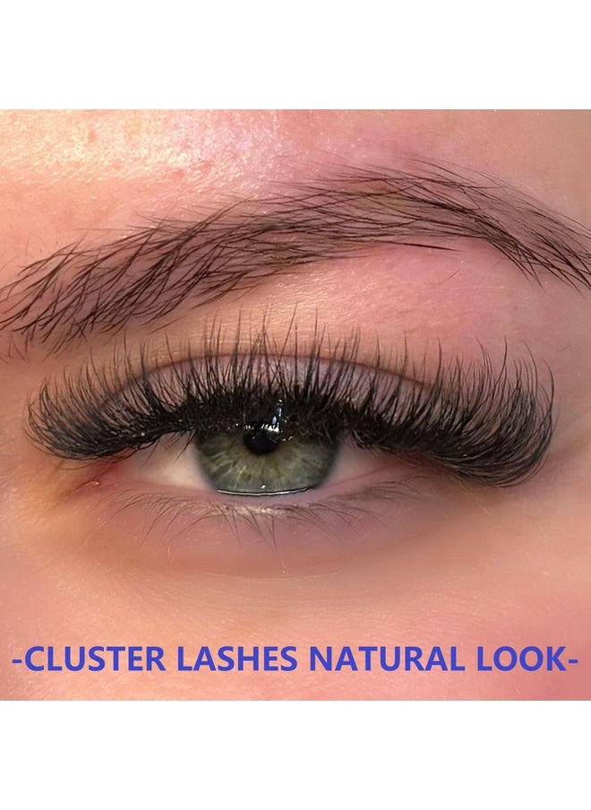 Geeneiya Natural Lash Clusters Kit 30D+50D Wispy Lash Extension Kit 10-18mm Cluster Eyelash Extensions Kit Natural Individual Lashes with Waterproof Lash Bond and Seal, Lash Tweezers (300Pcs)