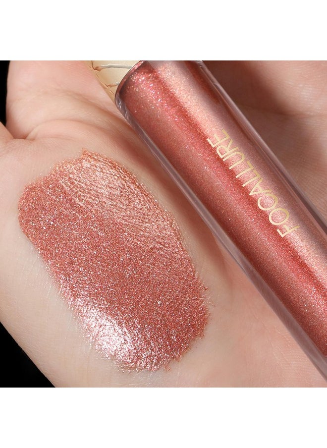 FOCALLURE Metallic Liquid Lipstick,Non Stick Cup Lip Gloss,High Impact Lip Color with Transfer-proof Wear,Long Lasting & Waterproof Lipstick Makeup for Women,Sugar Bomb