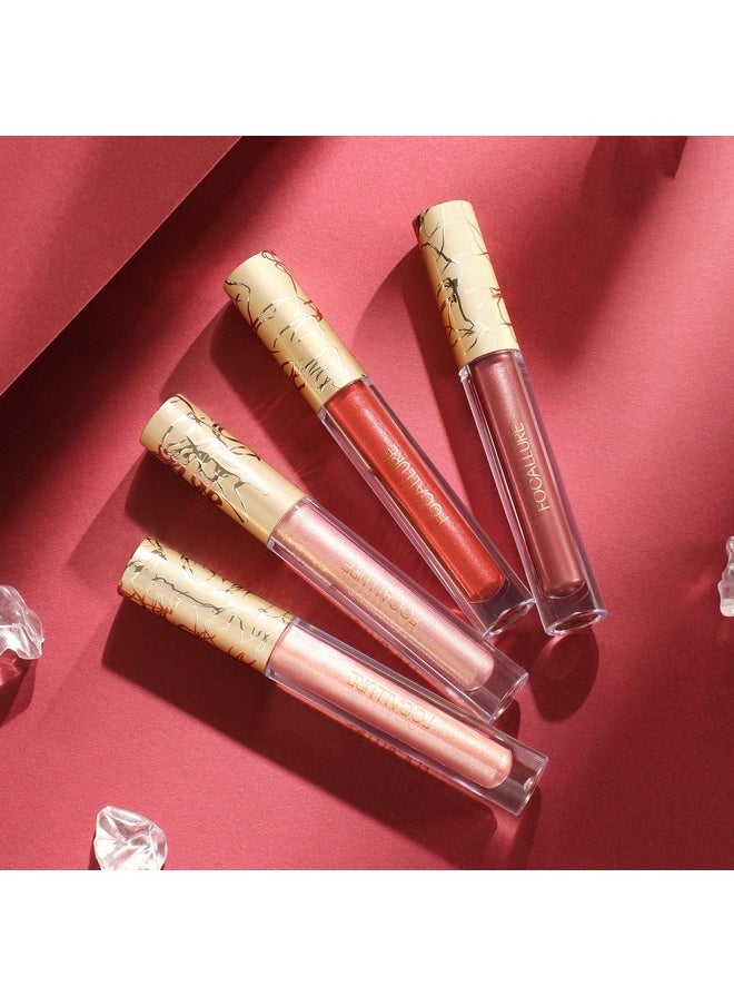 FOCALLURE Metallic Liquid Lipstick,Non Stick Cup Lip Gloss,High Impact Lip Color with Transfer-proof Wear,Long Lasting & Waterproof Lipstick Makeup for Women,Sugar Bomb