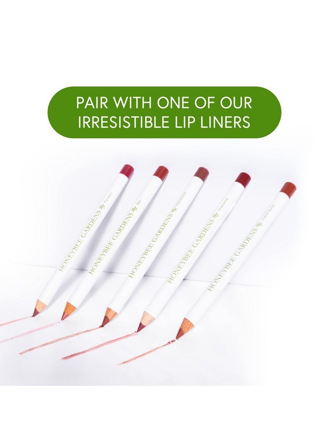 Honeybee Gardens Truly Natural Long Lasting Lipstick, San Francisco, Pink and Peach With Rose, Naturally Hydrating & Nourishing, Vegan, Gluten-Free & Cruelty-Free, 0.13 oz / 3.8 g