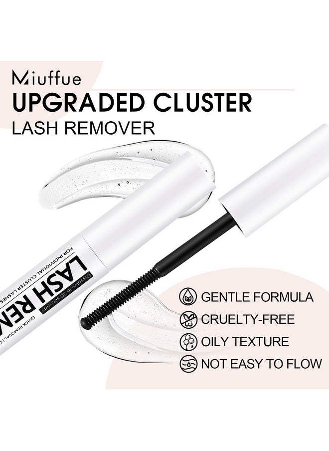 Miuffue Eyelash Glue Remover 5ML Cluster Lash Remover, Lash Remover for Individual Cluster Lashes, Lash Bond, and False Eyelash Wispys, Gentle Non-irritating Mascara Wand Eyelash Extension Remover