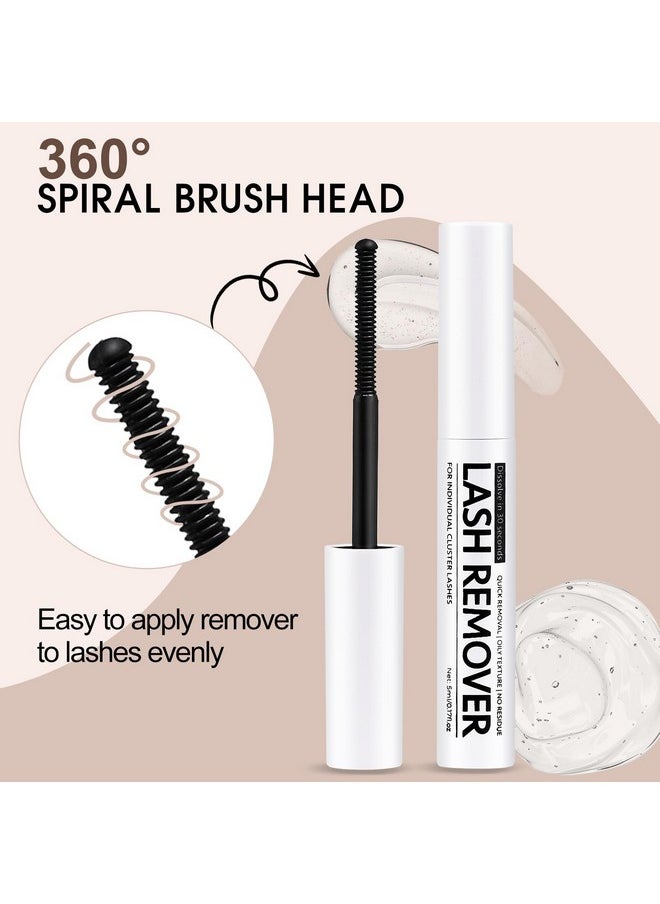 Miuffue Eyelash Glue Remover 5ML Cluster Lash Remover, Lash Remover for Individual Cluster Lashes, Lash Bond, and False Eyelash Wispys, Gentle Non-irritating Mascara Wand Eyelash Extension Remover