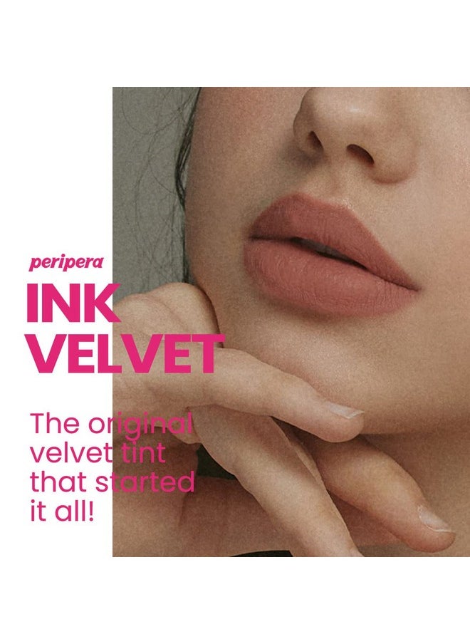 Peripera Ink the Velvet Lip Tint | High Pigment Color, Longwear, Weightless, Not Animal Tested, Gluten-Free, Paraben-Free (030 Classcic Nude)